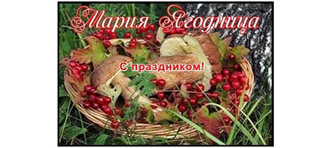 Открытка с днем марии ягодницы