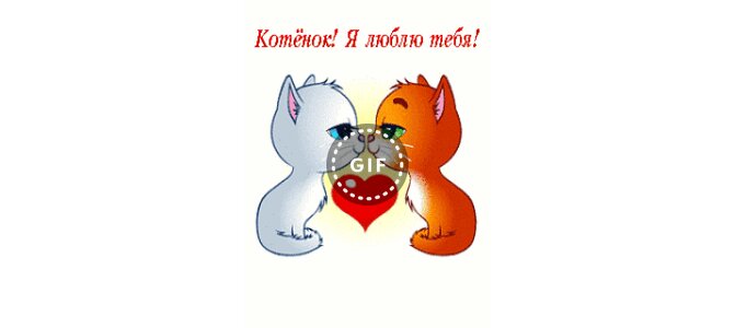 Открытка котенок я тебя люблю